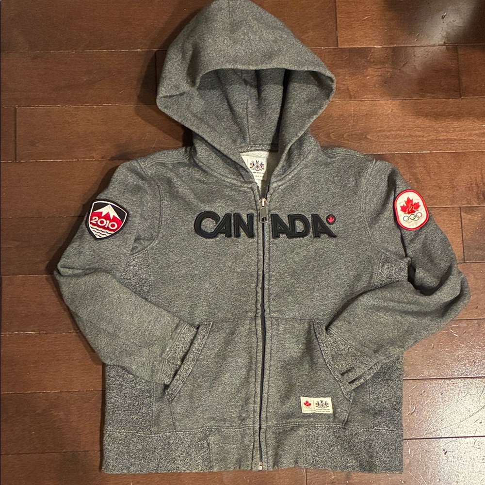 Gray Canada Kids Hoodie